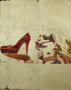 Red Shoe, Mixed Media, 45 x 35 cm